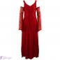 Preview: Rotes Kleid mit Spitzenärmeln